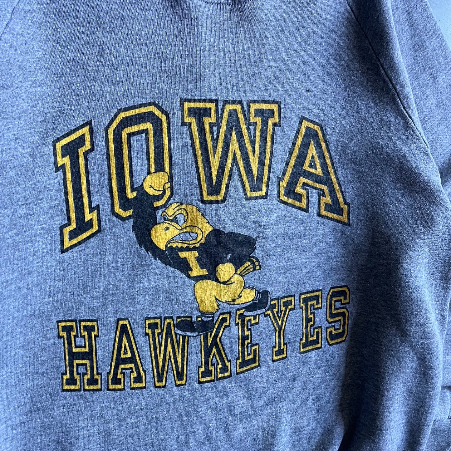 Vintage Iowa Hawkeye Herky Pose Raglan Sweatshirt