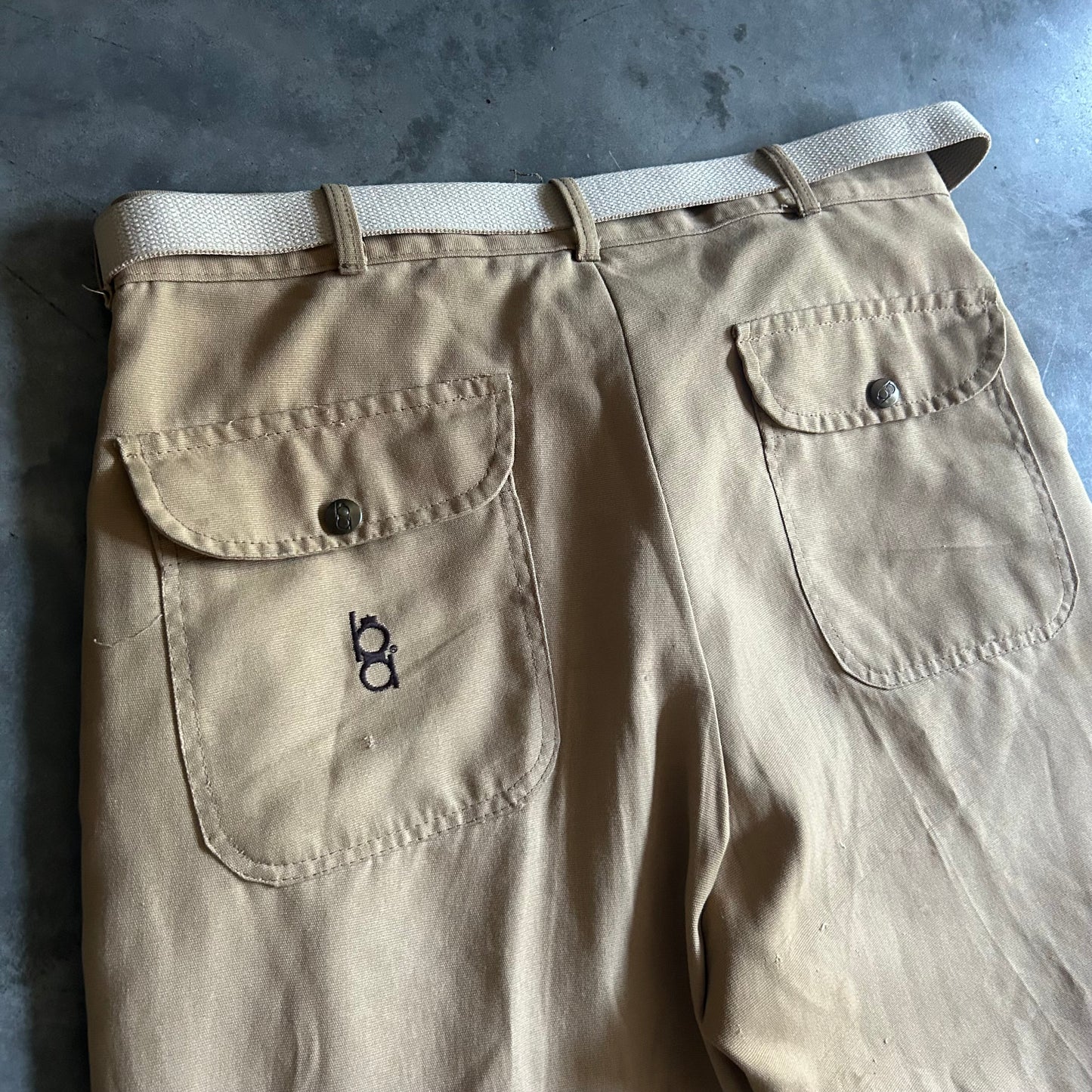 Vintage Bob Allen Tan & Brown Double Leg Pants