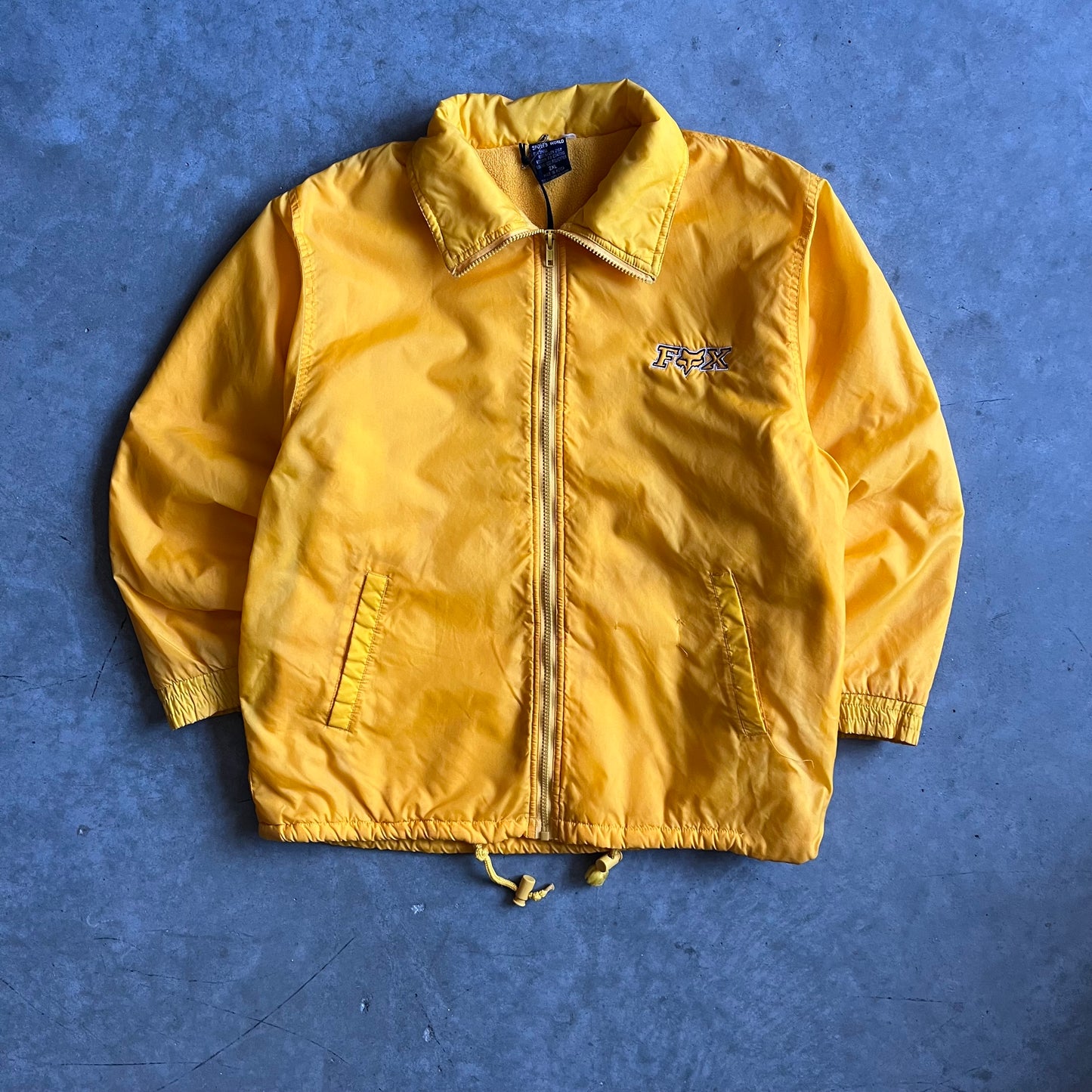 Vintage Fox Racing Yellow Zip Up Jacket