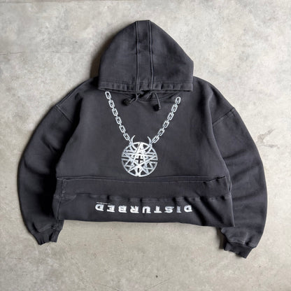 Vintage Y2K Disturbed Chain Graphic Hoodie