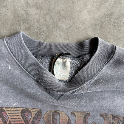 Vintage Spirit Lake Outfitters Wolf “Alpha-Male” Grey Crewneck