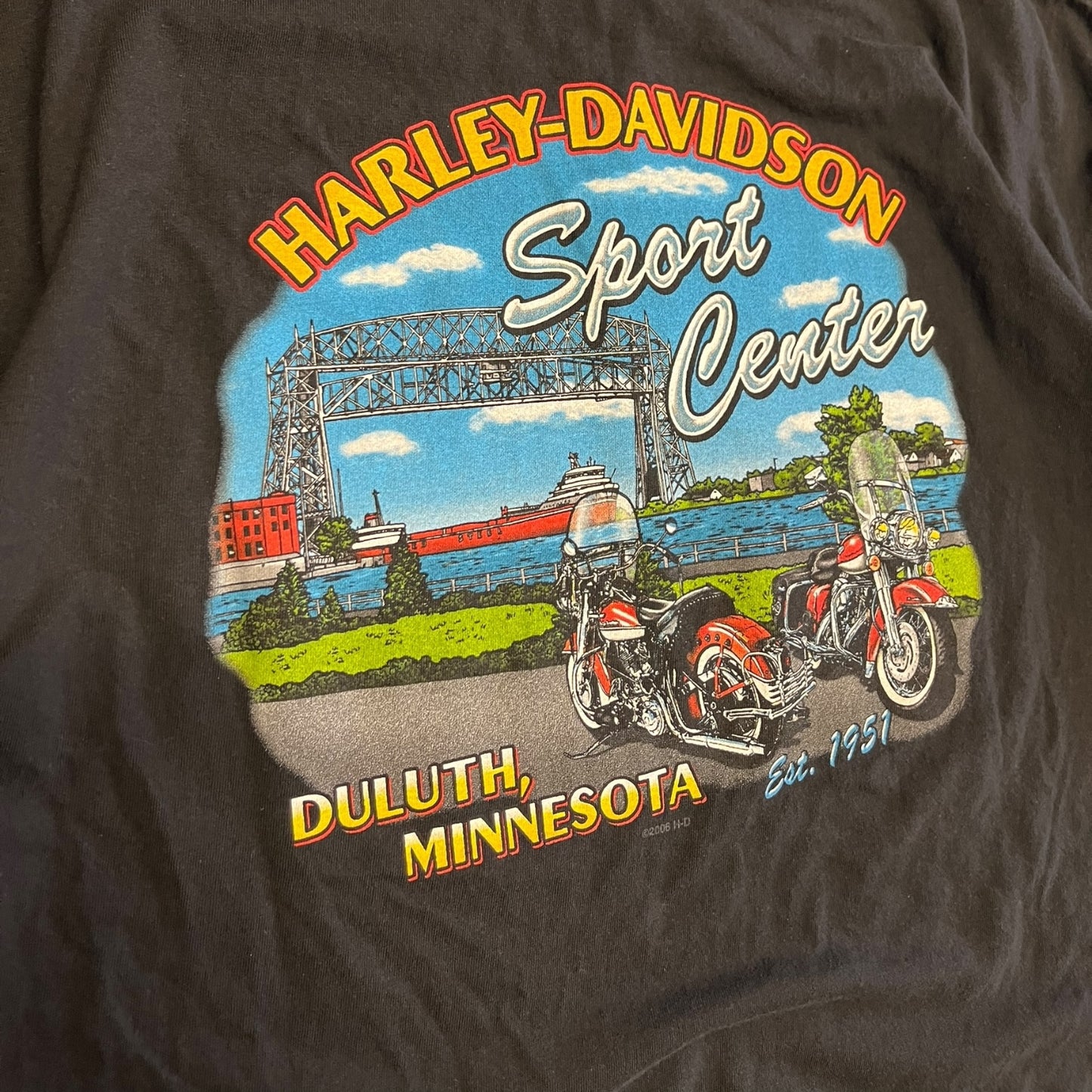 Y2K Harley Davidson Sport Center Women Tee