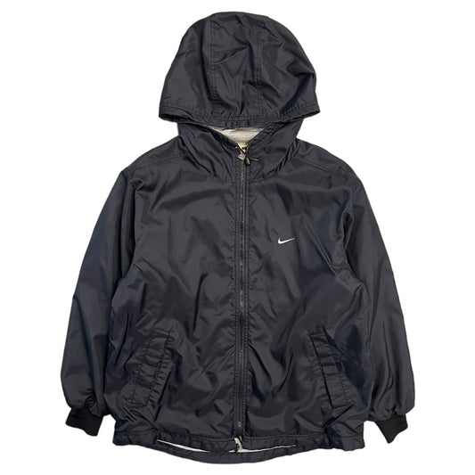 90s Nike Fleece Lined Black Windbreaker