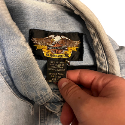 Vintage Harley-Davidson Denim Vegas Button-Up