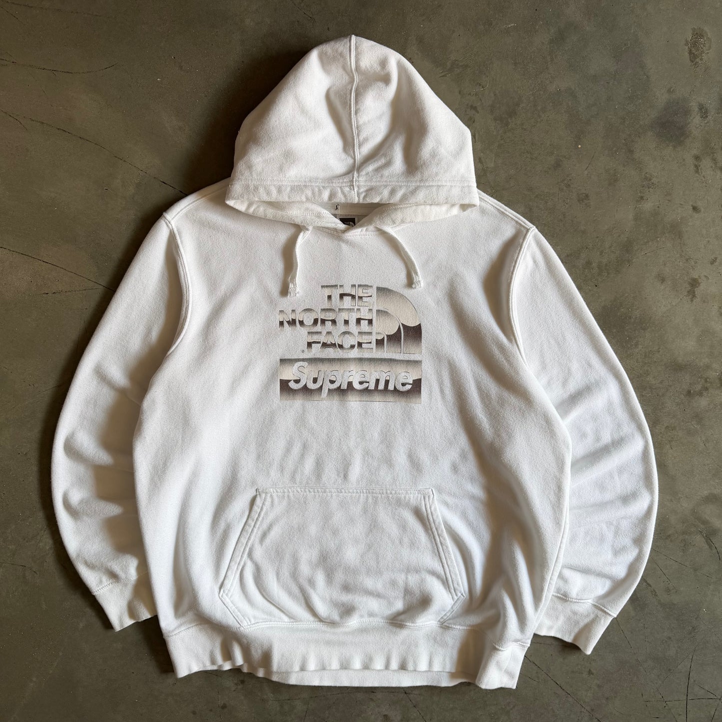 Supreme x The North Face SS18 Metallic Logo Hoodie White