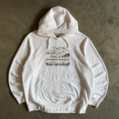 Supreme x The North Face SS18 Metallic Logo Hoodie White