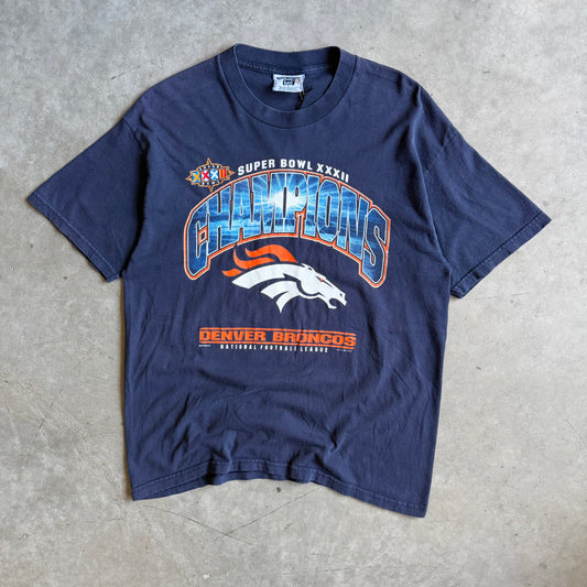 Vintage Denver Broncos Super Bowl XXXII Champions Navy Tee