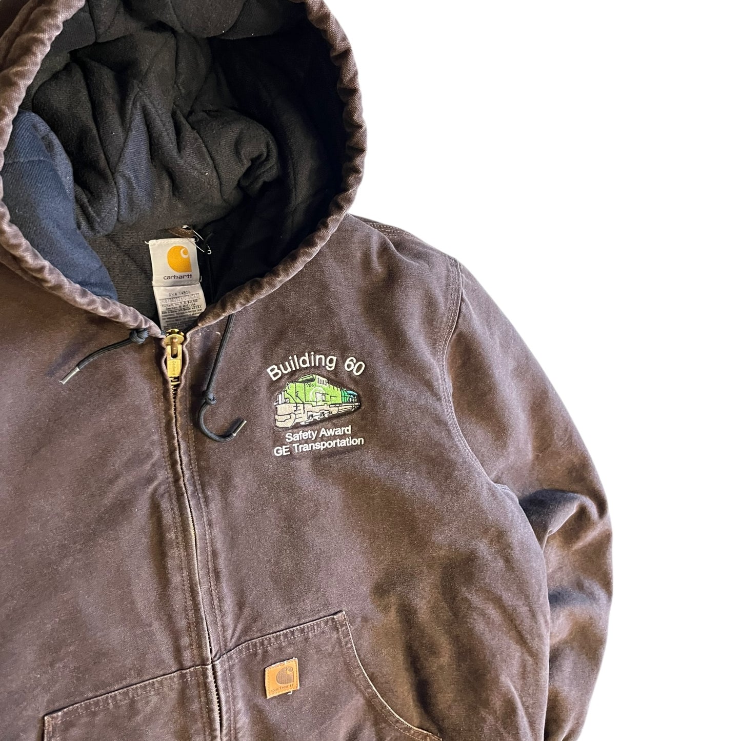 Carhartt ‘J130 DKB’ Dark Brown Embroidered Active Jacket