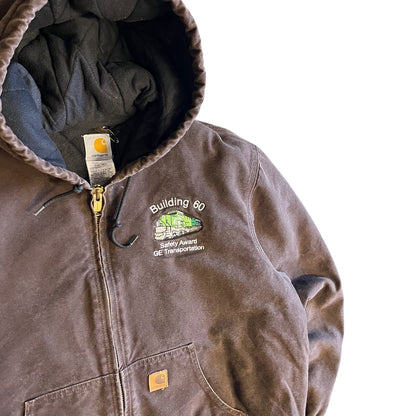 Carhartt ‘J130 DKB’ Dark Brown Embroidered Active Jacket
