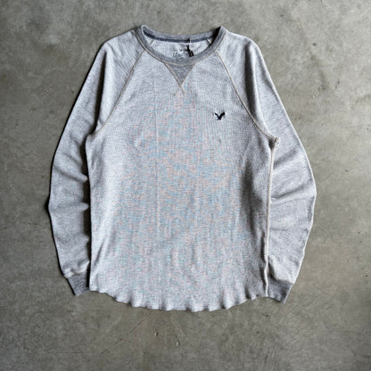 Y2K American Eagle Heritage Gray Thermal Longsleeve
