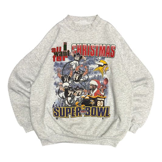 1999 Vikings ‘All I Want For Christmas Is A Super Bowl’ Sweatshirt