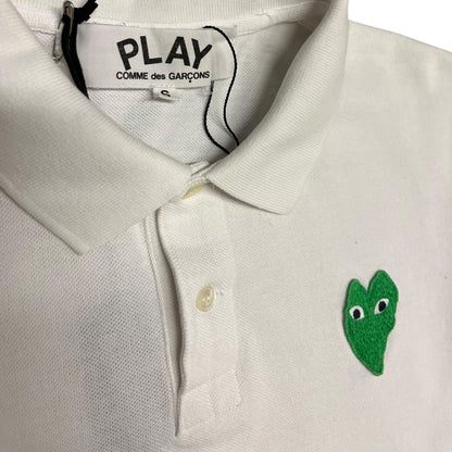 Comme Des Garçon Play Woman’s Green Heart Cropped Polo