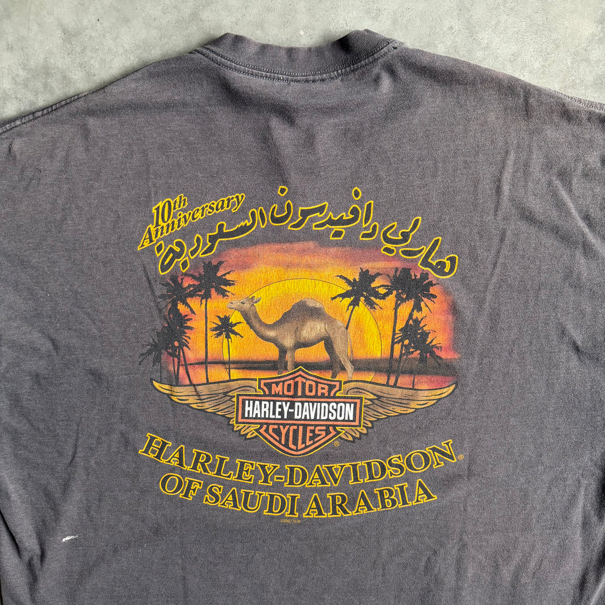 Harley Davidson ‘The Eagle Soars Alone’ Paint Splattered Saudi Arabia Tee