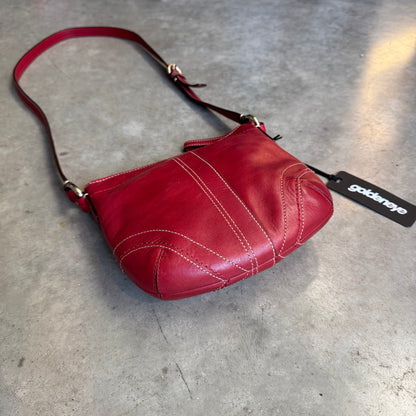 Coach Minimalistic Red Leather Crossbody
