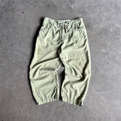 Women’s Vintage Green Cargo Capris