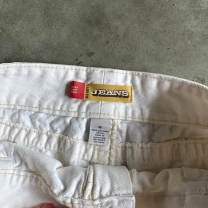 Women’s Y2K Old Navy White Denim Micro Mini Skirt