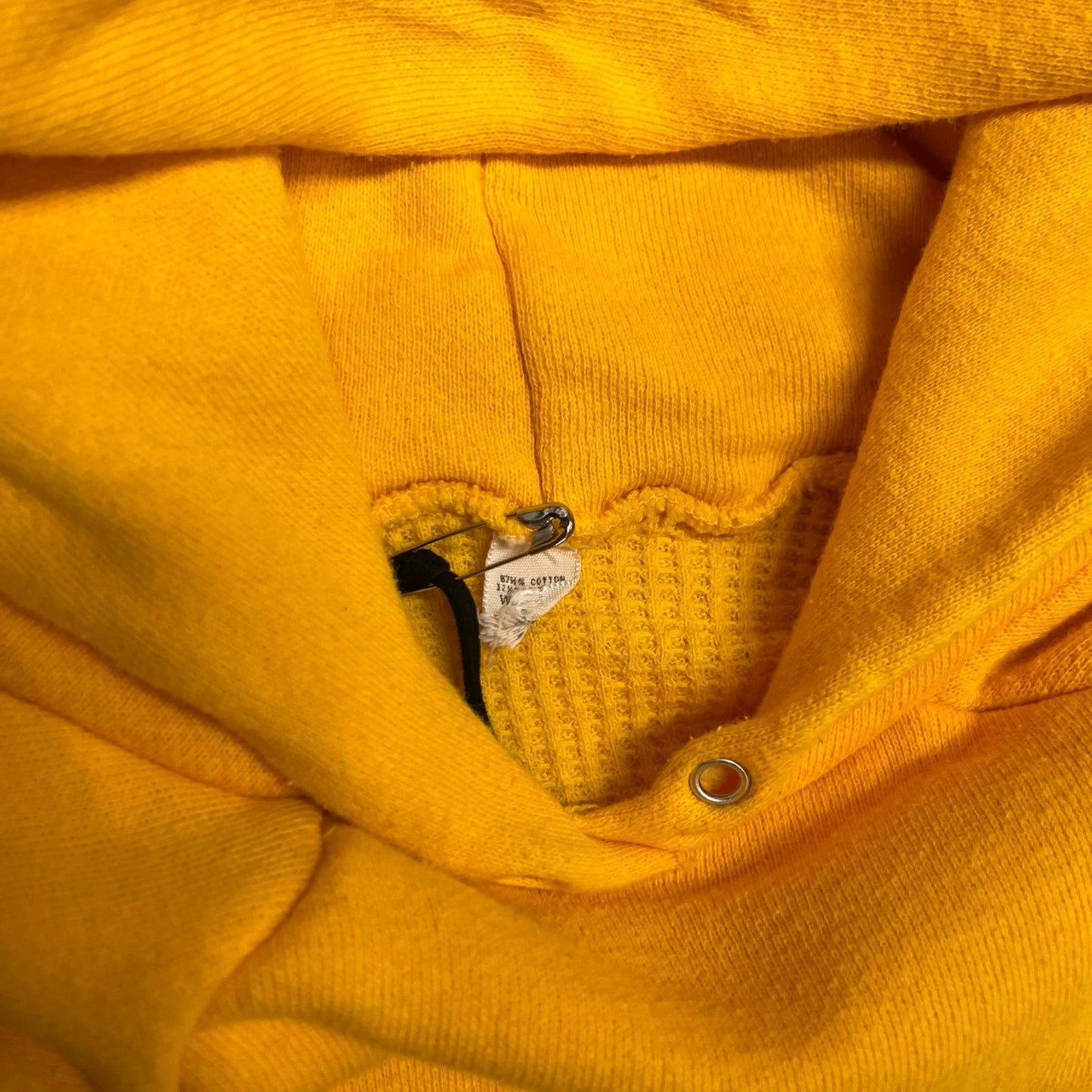 1970’s Thermal Lined Yellow Hooded Sweatshirt