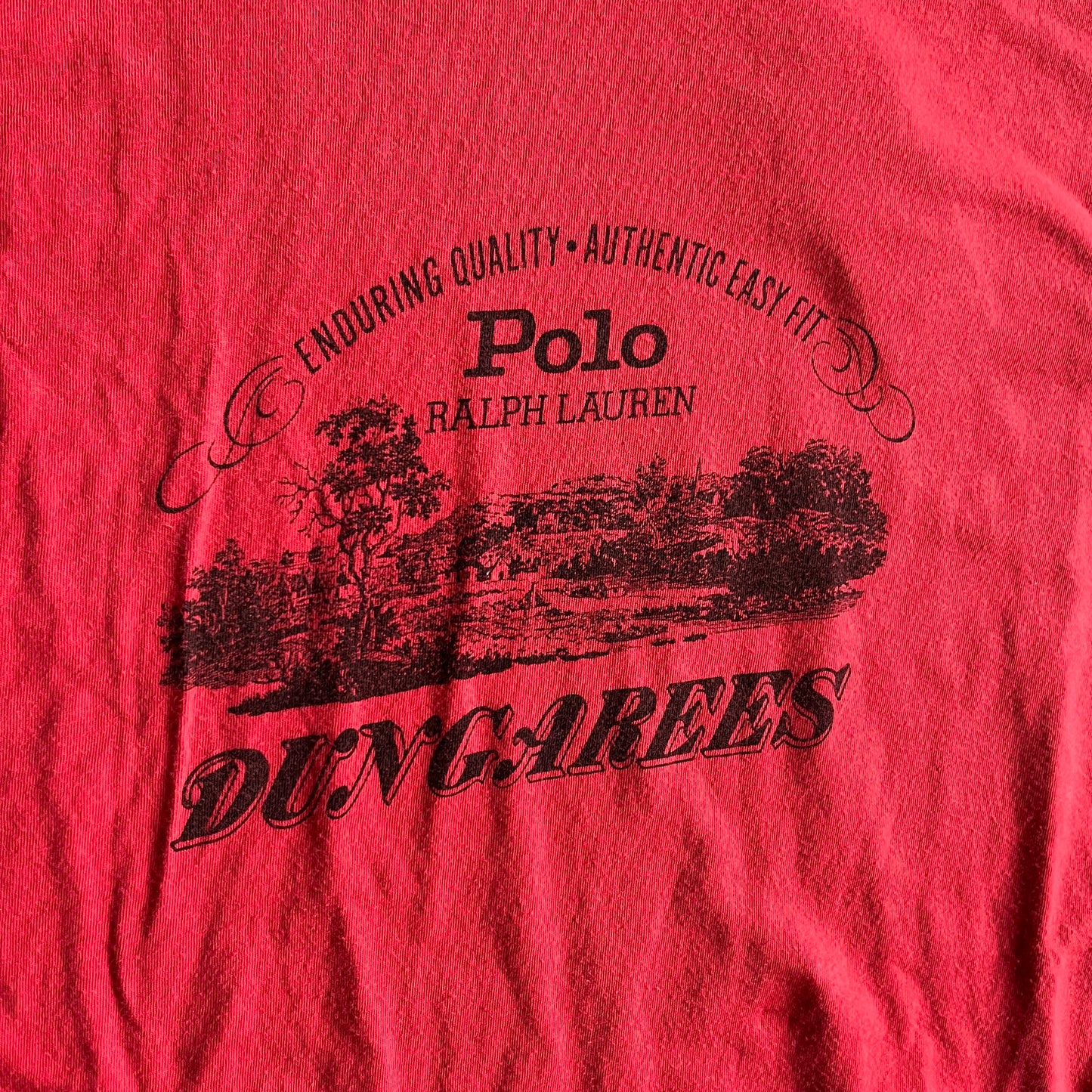 Vintage Polo Ralph Lauren Dungarees Red Tee