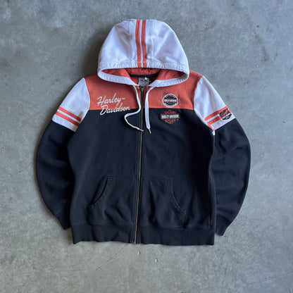 Y2K Harley Davidson Tri-Color Block Zip-Up