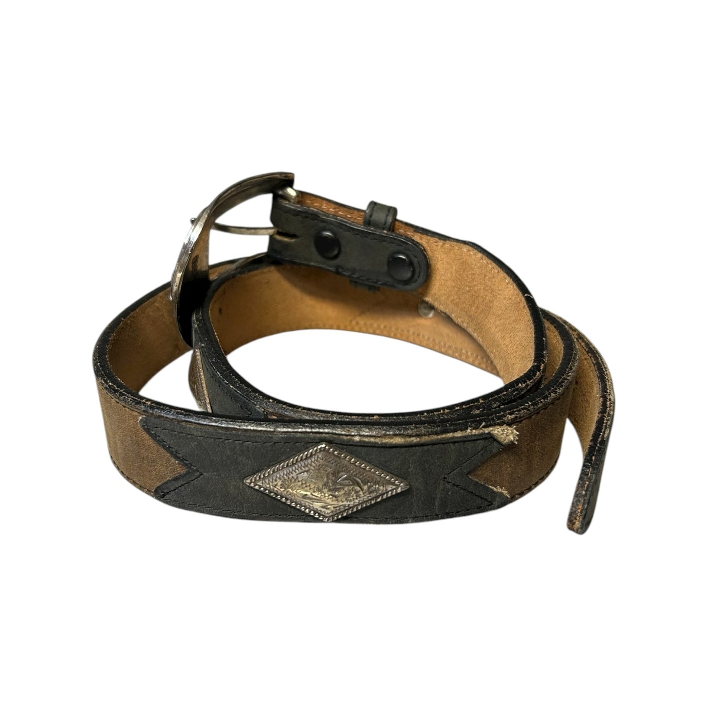 Vintage Western Diamond Concho Belt