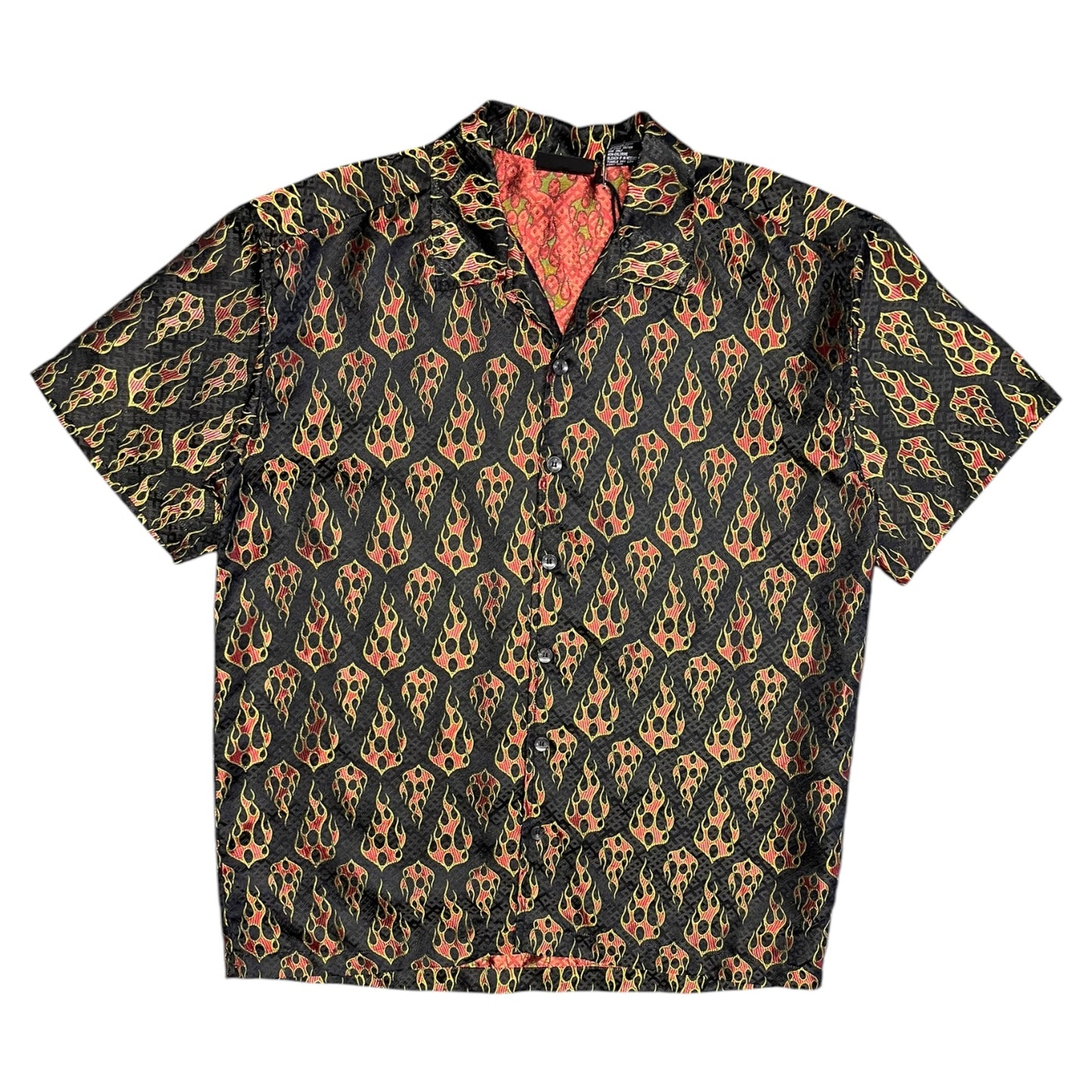 Y2K ODO Flame AOP Button Up Shirt