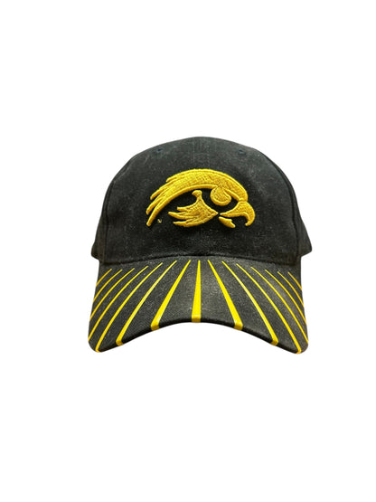 Vintage Iowa Hawkeyes Striped Brim Cap