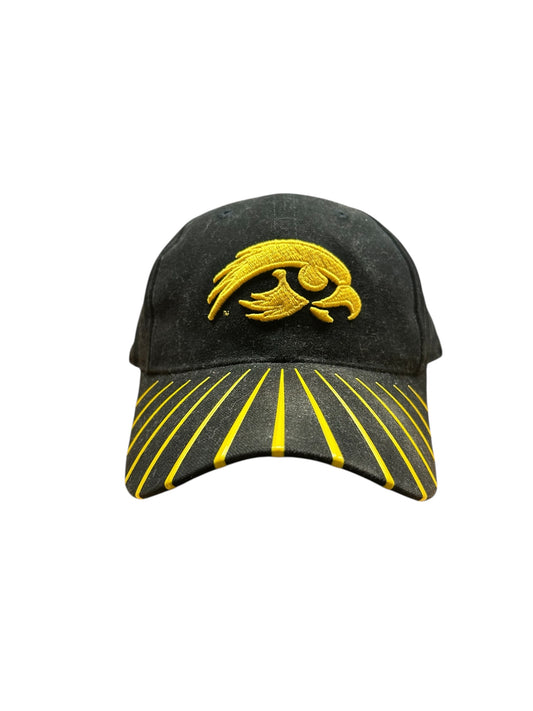 Vintage Iowa Hawkeyes Striped Brim Cap