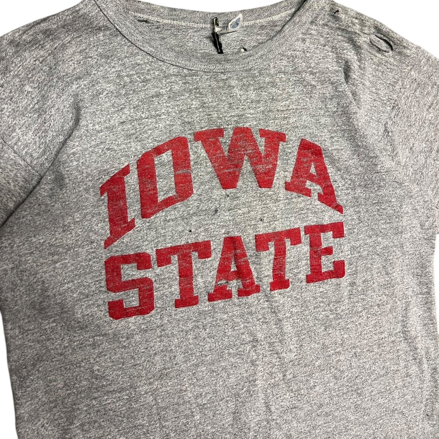 Vintage 80s Champion Iowa State Cyclones Spell Out Distressed Tee