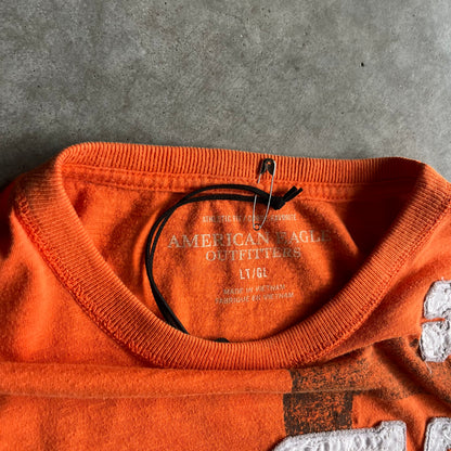 Y2K American Eagle Orange Varsity Letters Tee