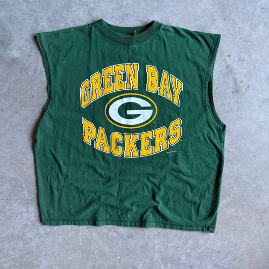Vintage Green Bay Packers Big Spell-Out Sleeveless Tee