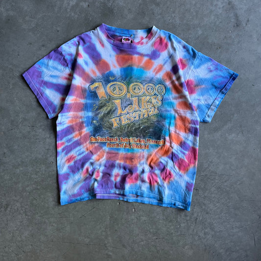 Y2K 10,000 Lakes Festival Tie Dye Tee