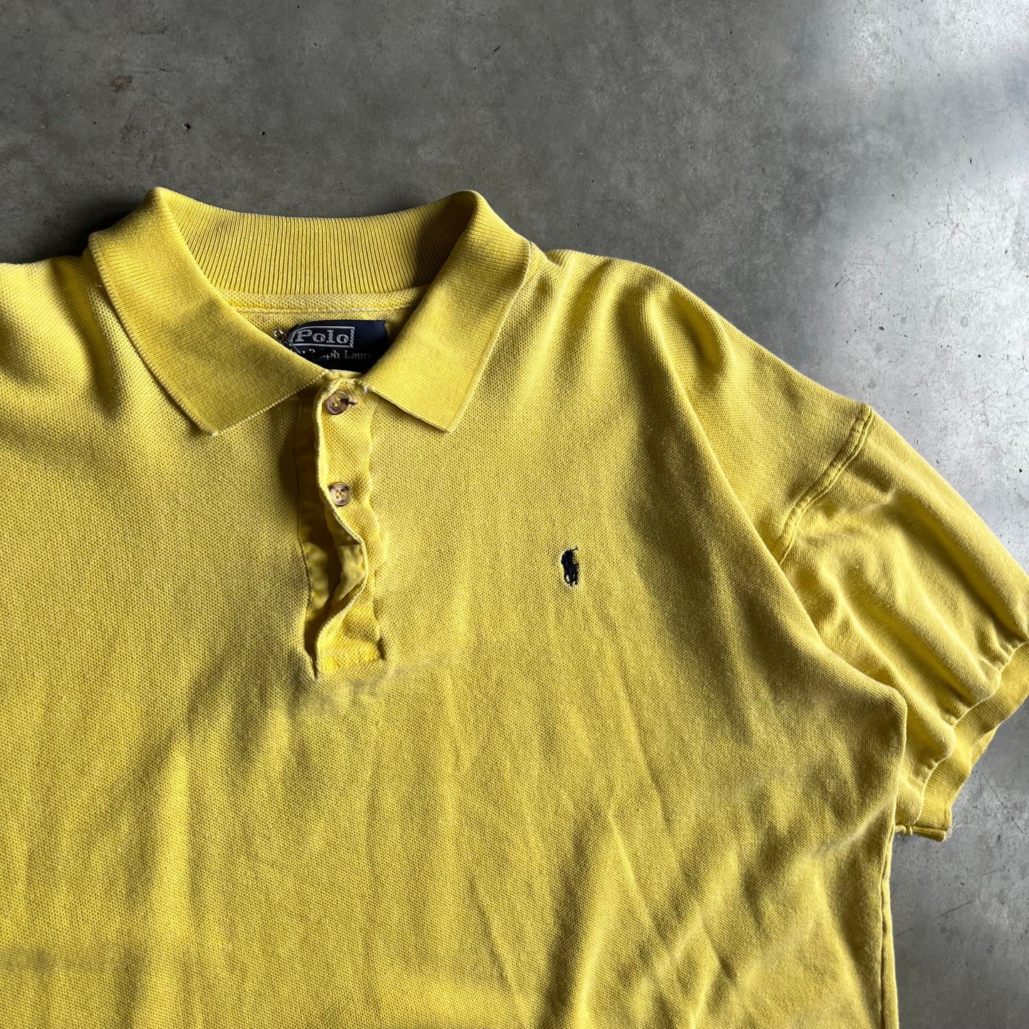 Vintage Polo Ralph Lauren Yellow & Navy Collared Shirt
