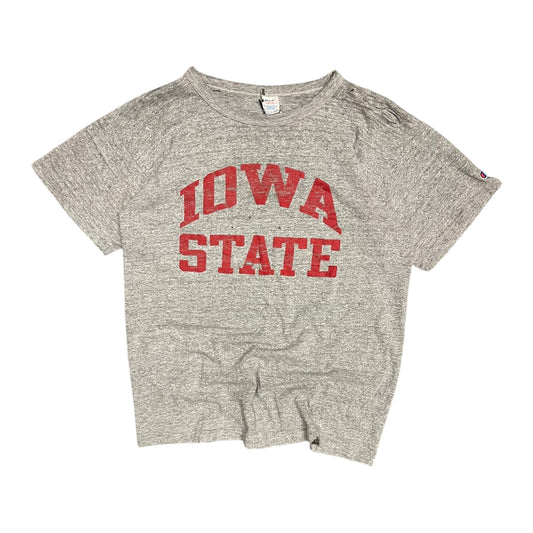 Vintage 80s Champion Iowa State Cyclones Spell Out Distressed Tee