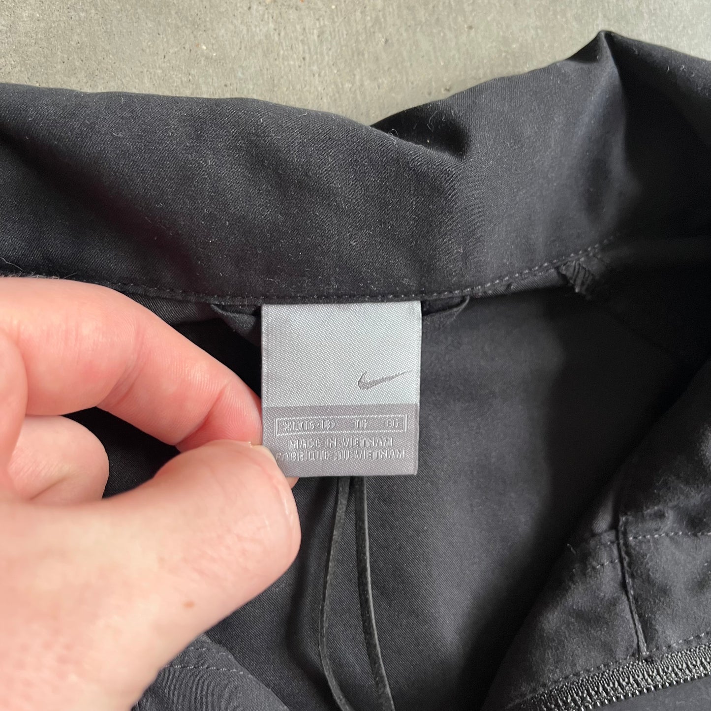 Y2K Nike Black & White Sharp Angle Zip Up Track Jacket