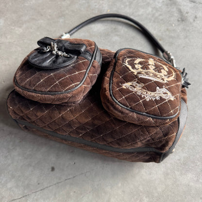 Y2K Juicy Couture Brown Velvet Shoulder Bag