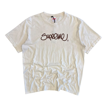 SS22 Supreme Handstyle Tee Natural