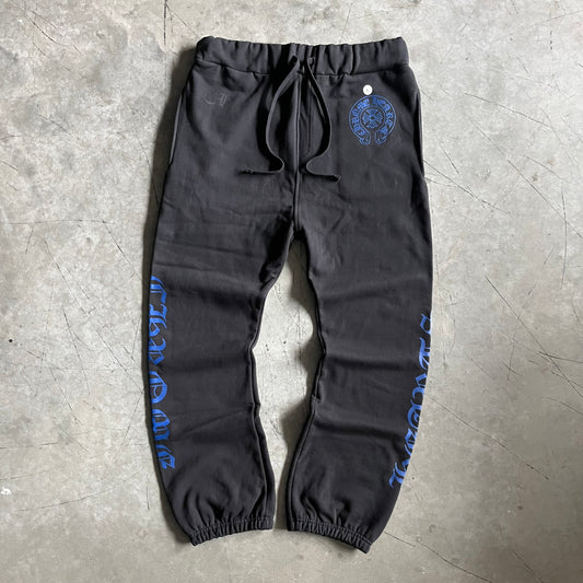 Chrome Hearts Blue Spellout Sweatpants