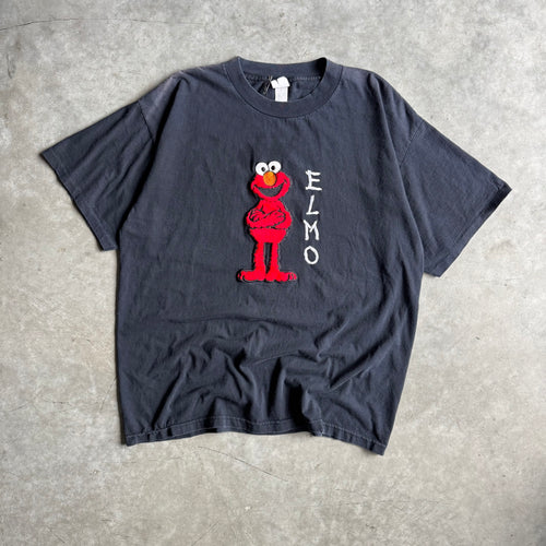 Vintage Elmo The Muppet Textured & Embroidered Tee