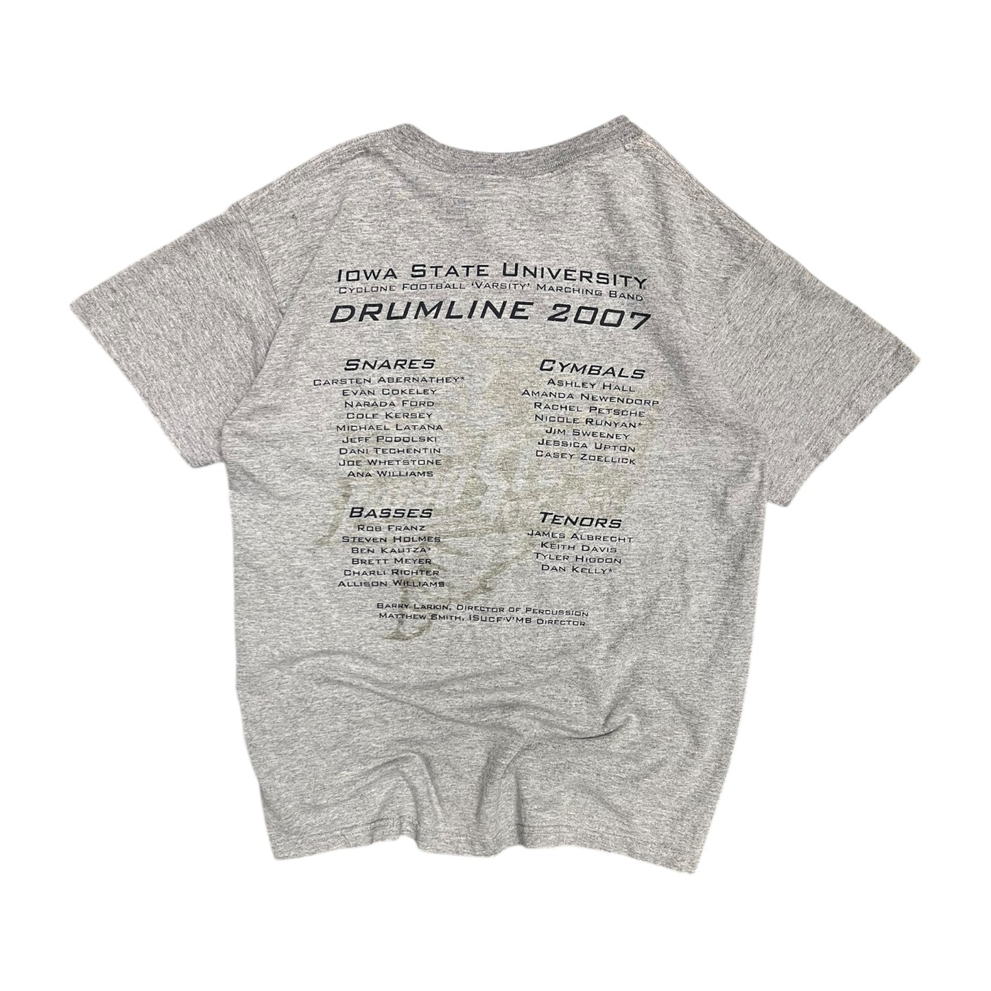 Y2K Iowa State Drumline Grey & Navy Tee