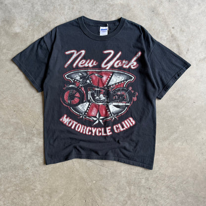 Y2K New York Motorcycle Club Bobber Bike Tee