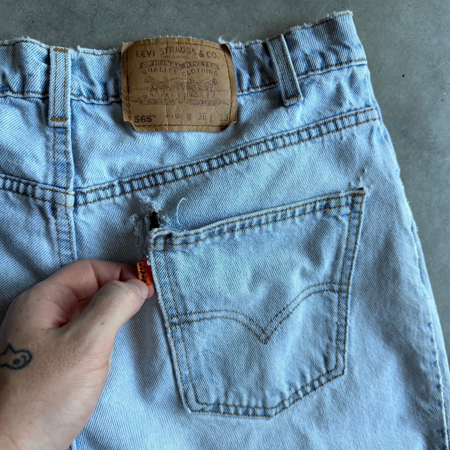 Vintage Levi’s Orange Tab 565 Wide Leg Jorts