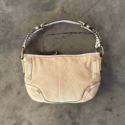 Coach Rattan Basket Hobo With Braided Handle