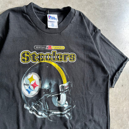 Vintage NFL Pittsburgh Steelers Helmet Black Tee