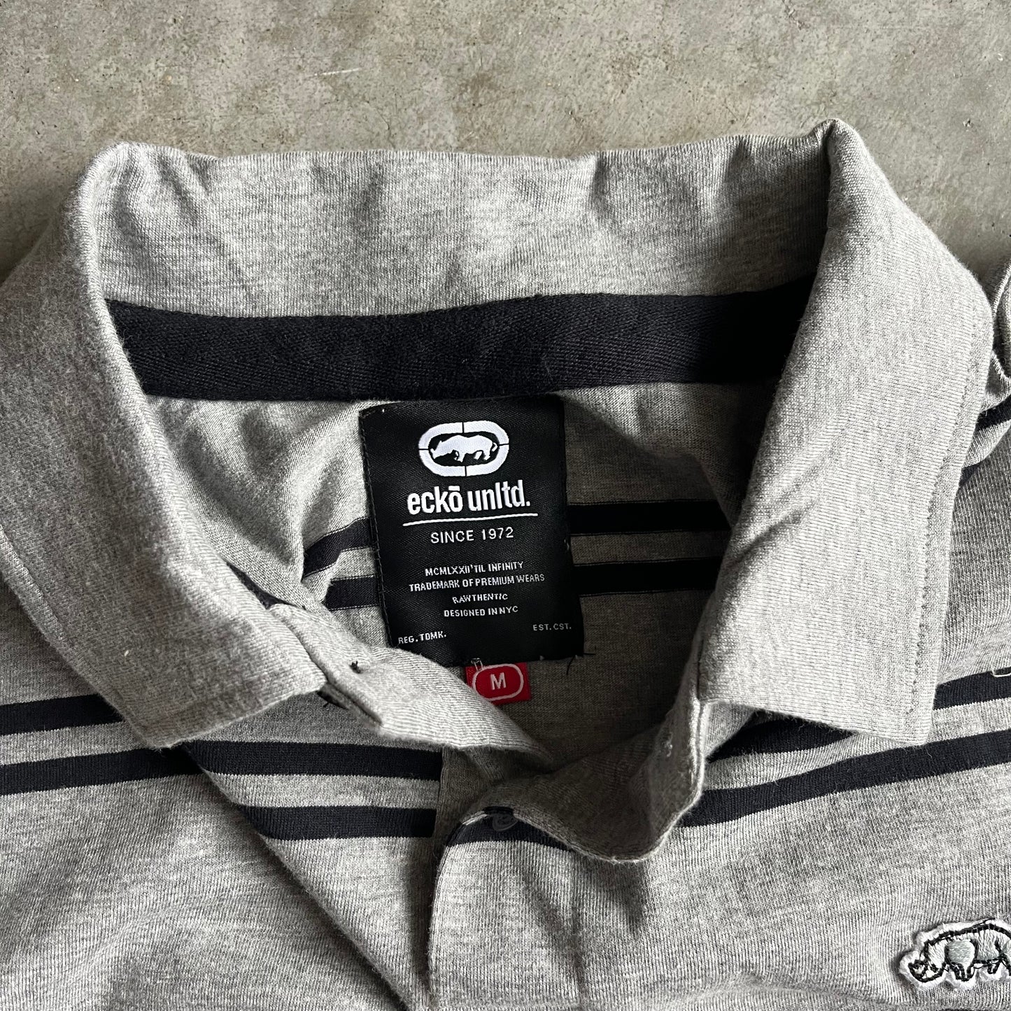 Y2K Ecko Unltd Rhino Polo Shirt M