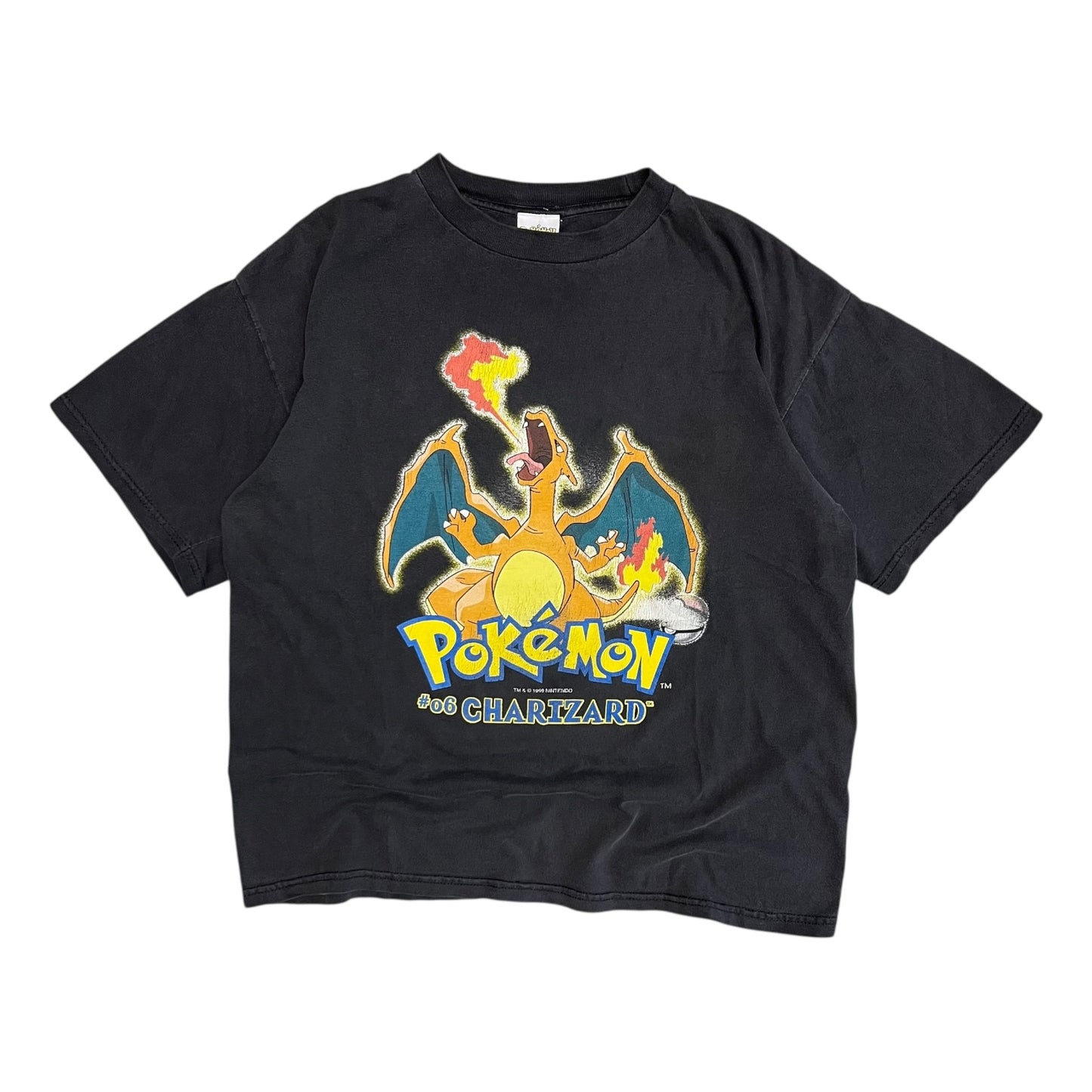Vintage 1999 Nintendo Pokemon Charizard #06 T Shirt
