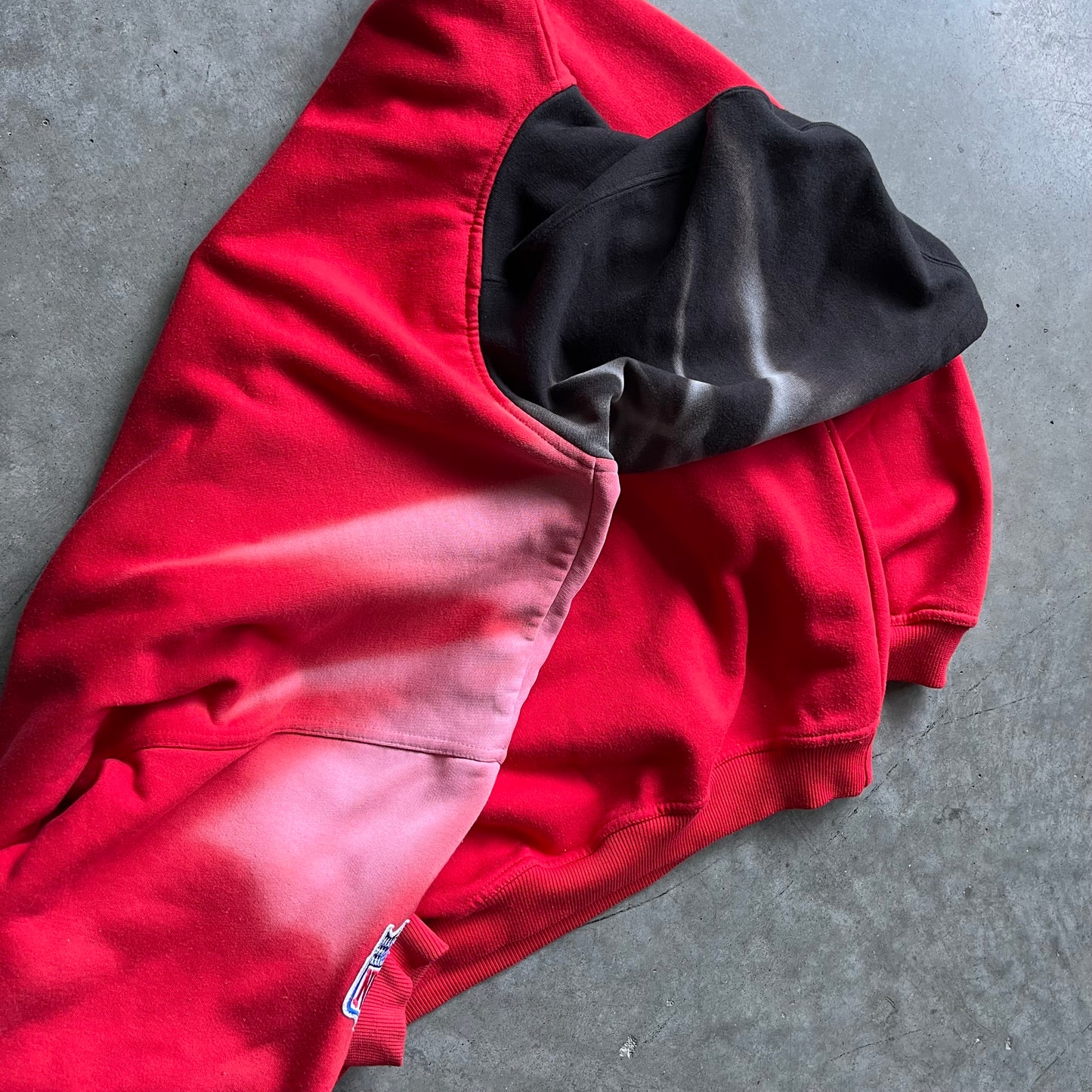 Y2K Kansas City Chiefs Sun Faded Embroidered Hoodie