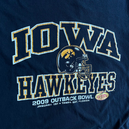 Y2K Iowa Hawkeyes 2009 Outback Bowl Tee