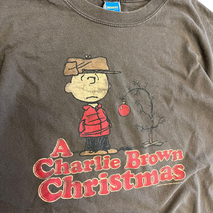 Y2K A Charlie Brown Christmas Brown Tee