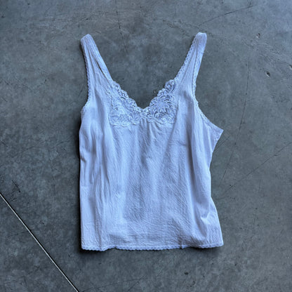 Women’s Vintage White Cotton Lace Cami
