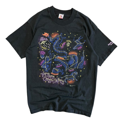 Vintage Northern Constellations Stars Black Tee